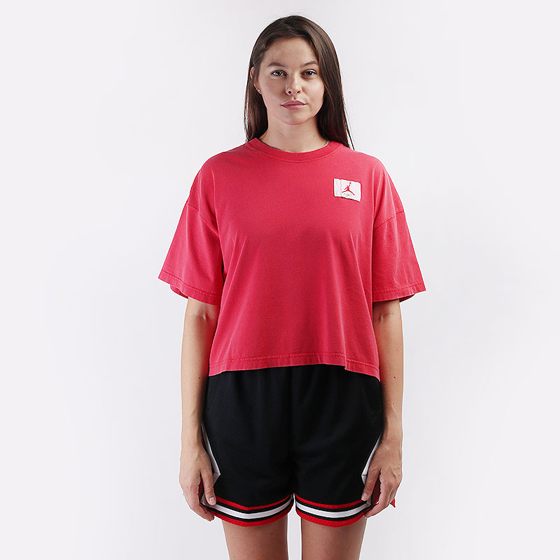 женская красная футболка Jordan Essentials Boxy T-Shirt CZ4139-657 - цена, описание, фото 3